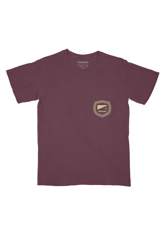 Scales Badge Pocket Tee - Plum
