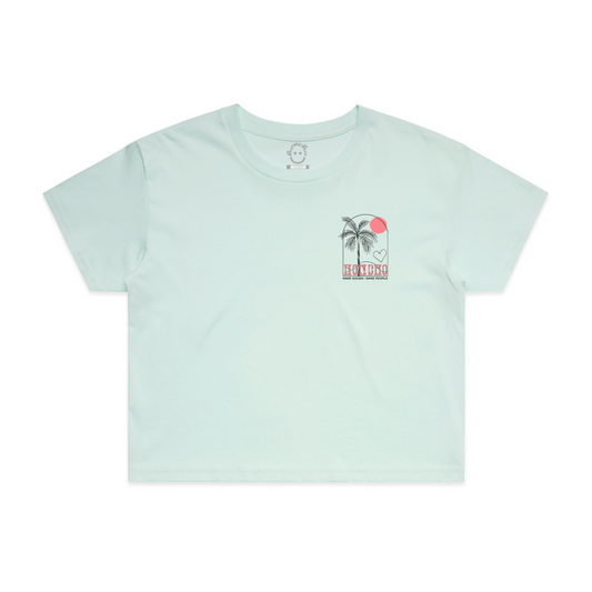 Scene SS Crop Tee - Seafoam