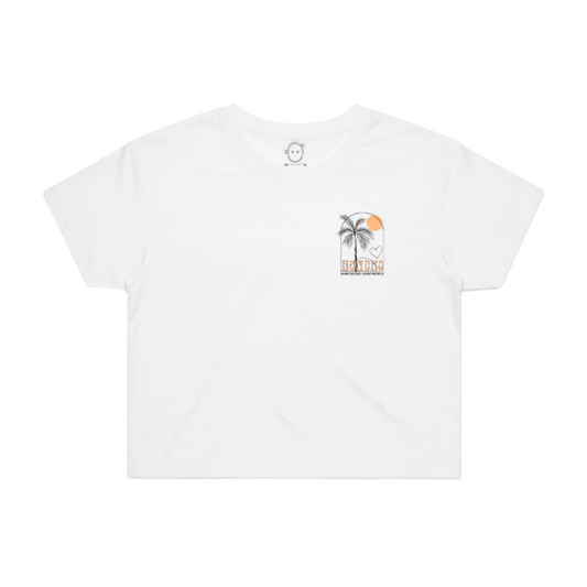 Scene SS Crop Tee - White