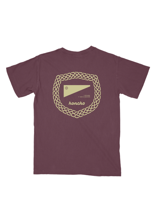 Scales Badge Pocket Tee - Plum