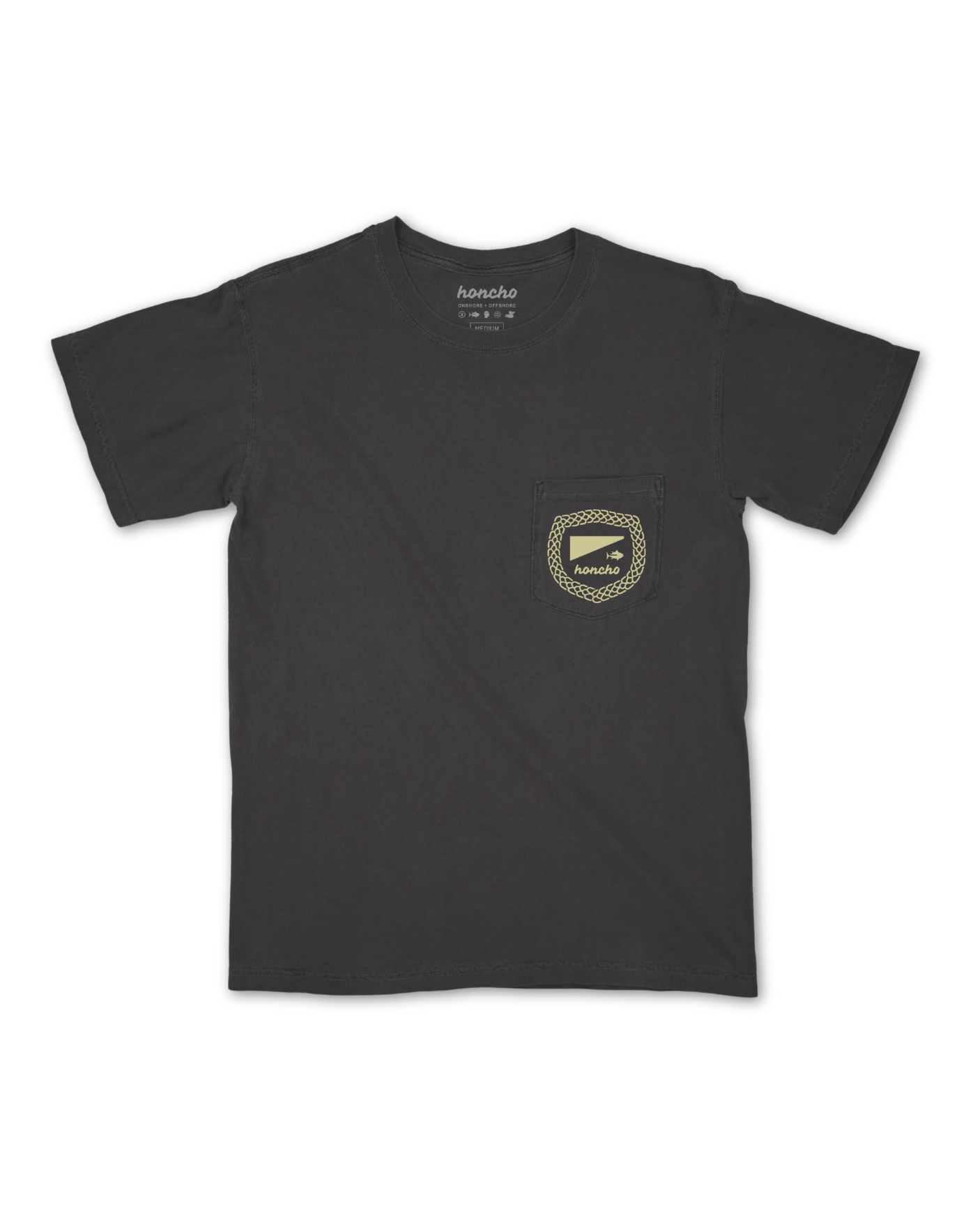 Scales Badge Pocket Tee - Pirate Black