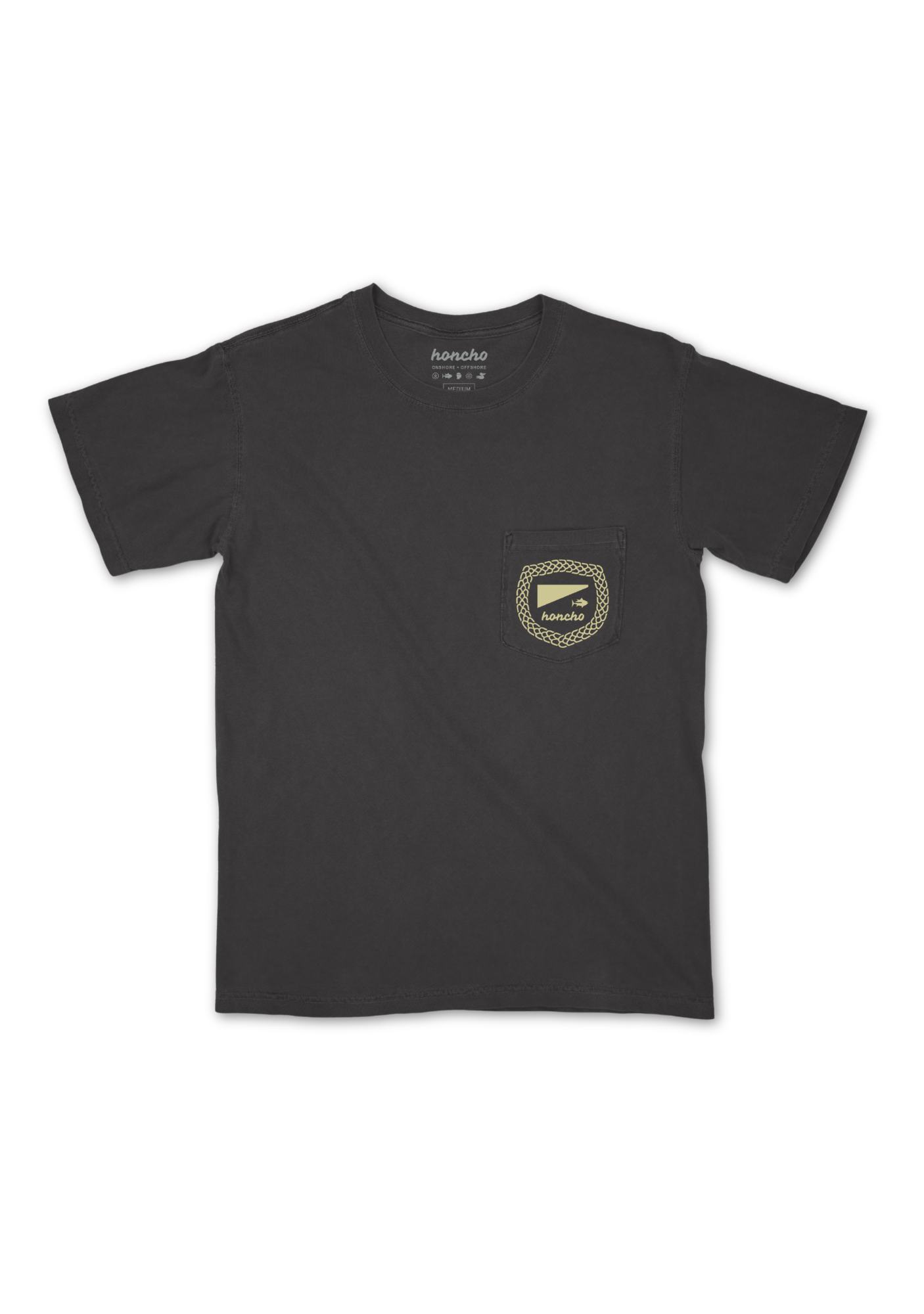 Scales Badge Pocket Tee - Pirate Black
