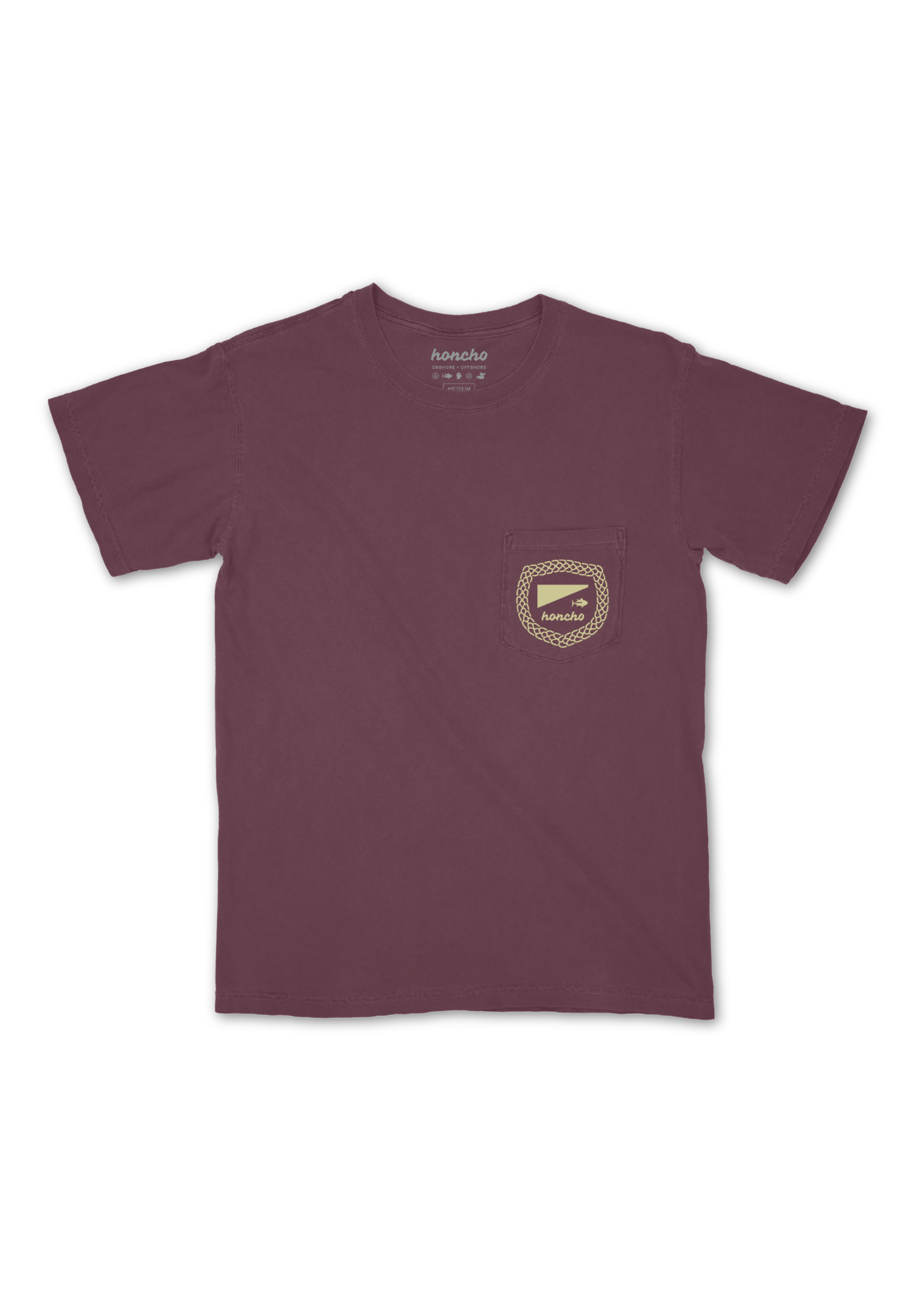Scales Badge Pocket Tee - Plum