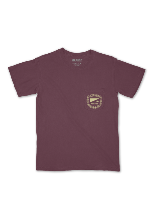 Scales Badge Pocket Tee - Plum