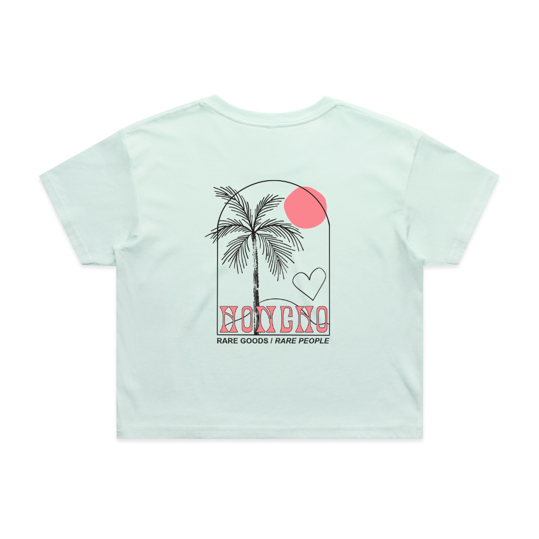 Scene SS Crop Tee - Seafoam