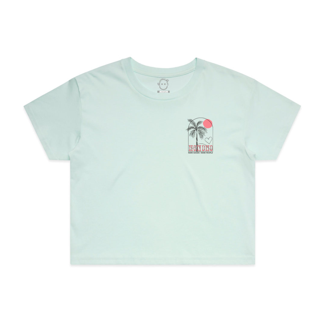 Scene SS Crop Tee - Seafoam