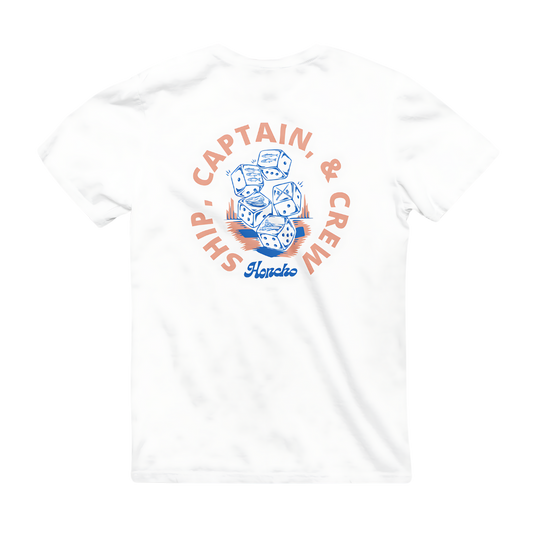 Ship, Captain, & Crew SS Tee - White