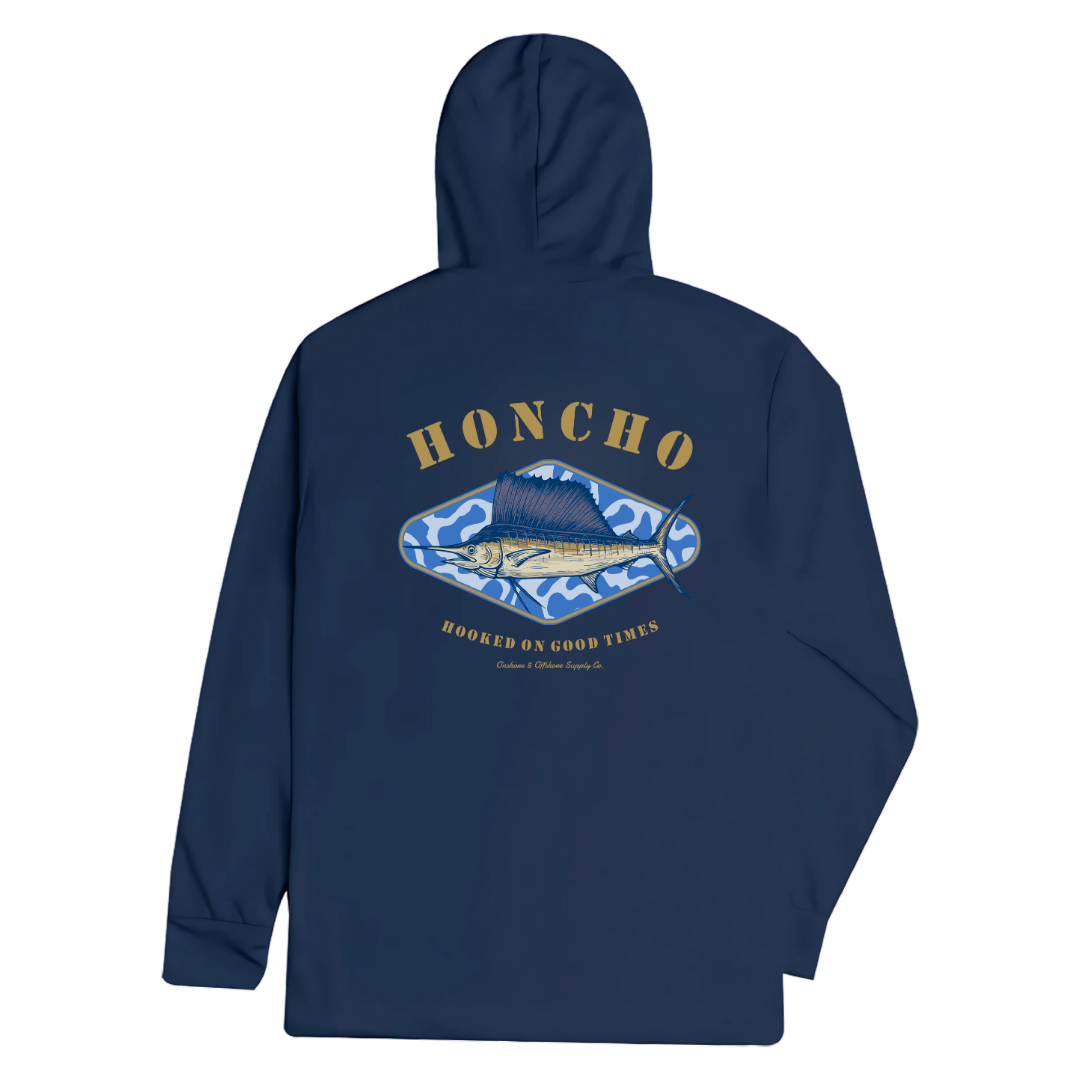 Sail Strong UPF LS Hoodie - Navy